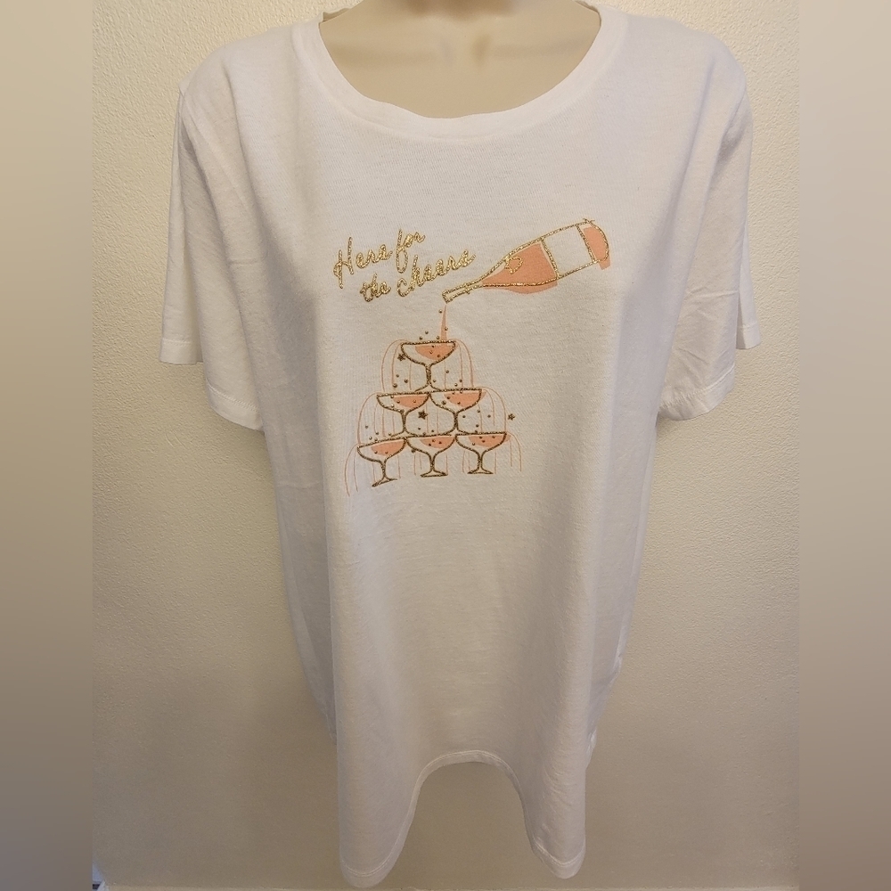 NWT J. Crew T-Shirt with Glitter Graphics